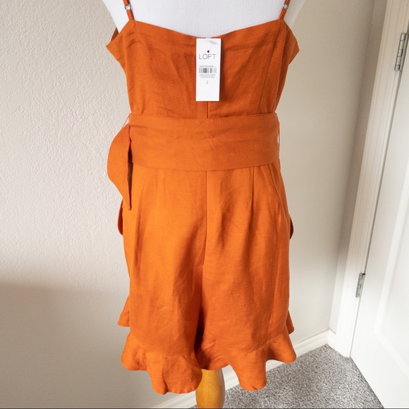 Trendy Boho Tortoiseshell Print Belt Strappy Romper | BURNT AMBER | SZ 2 - Picture 4 of 4